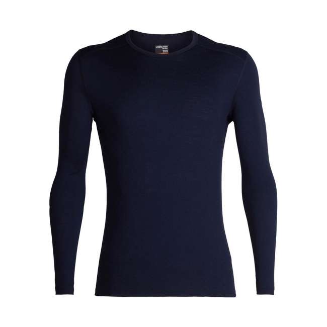 Priser på Icebreaker Mens 200 Oasis L/S Crewe (Blå (MIDNIGHT NAVY) X-large)